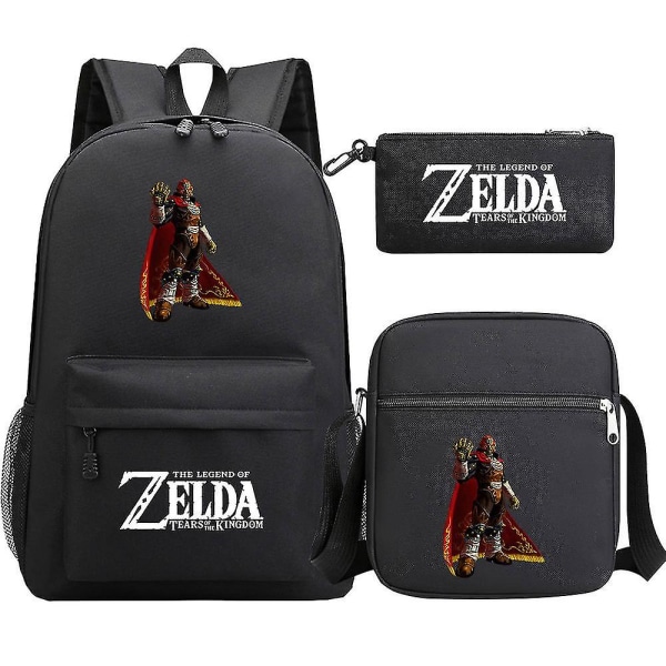 Kingdom Of Zelda Teenage Student Schoolbag Set Tears Of The Game Print: Ryggsekk, skulderdress for menn og kvinner 10