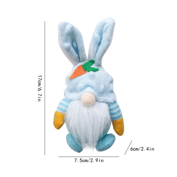 2ST Påskdagsdekorationer Leksaksprydnader Rudolph Ansiktslös docka Rudolph Toy Plyschleksak Påskpresent för pojkar och flickor C C
