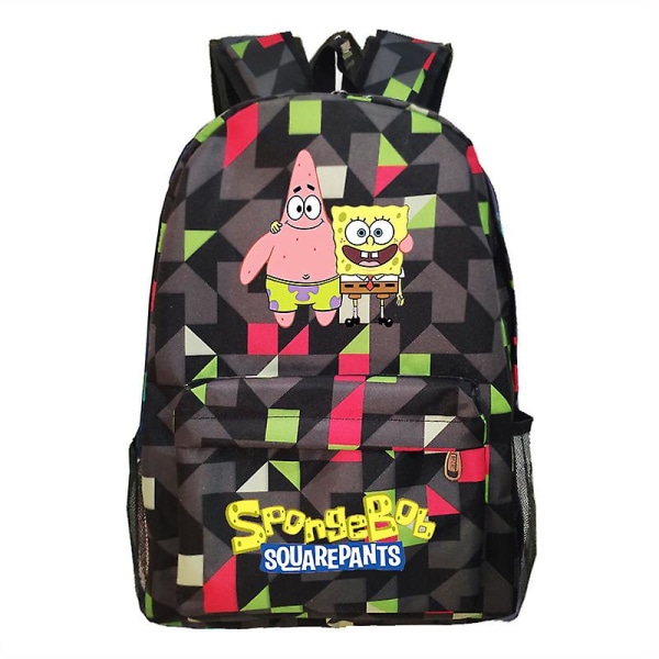 Spongebob Ny ryggsäck Kawaii Tecknad Mode Skolväska Anime Väska Oxford Tyg Barn Ryggsäckar Trendiga Studentväskor Presenter J