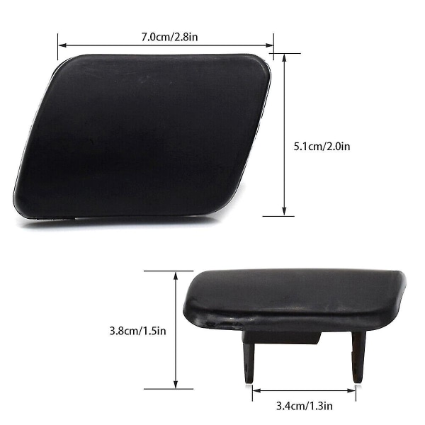 Bilstrålkastare Munstycke Cover Cover Vänster Och Höger Strålkastare Strålkastare Jet Cap För Golf Iv Mk4 1j0 black