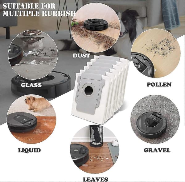 10 stk. Irobot Roomba I7 pose, erstatningsstøvposer for Irobot Roomba I7 I7+ / I7 Plus E5 E6 E7 S9 S9+ støvsuger