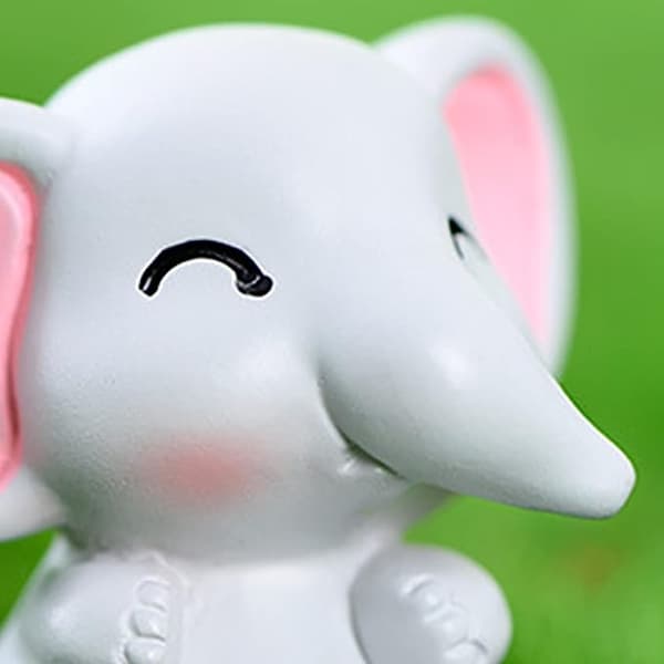 Elefantfigur Samlarobjekt Härlig Tecknad Elefant Djurskulptur Mode A