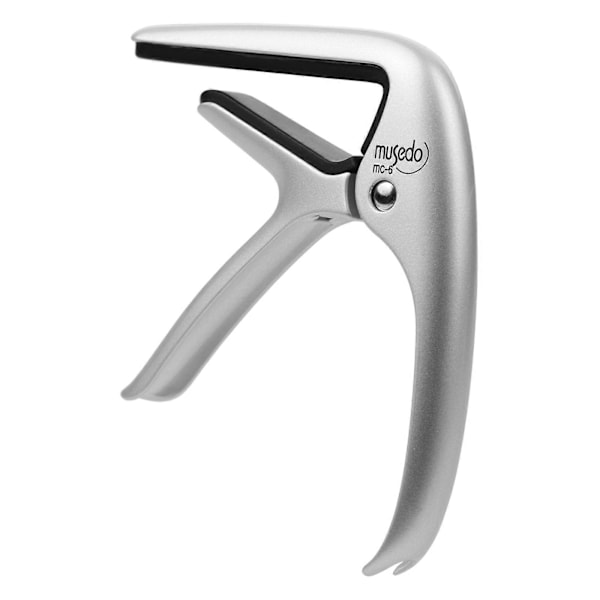 -6 Akustisk Gitarr Kapo Snabbt Byte Aluminiumlegering med Integrerad Stallpinne Dragare för Klassisk