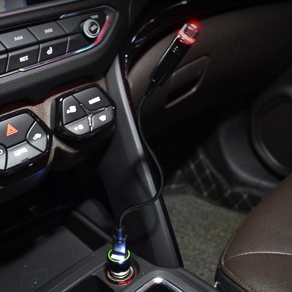 Led biltak stjärnklar atmosfär ljus USB driven projektorlampa bil tak inredning ljus auto dekoration tillbehör| | Red Star