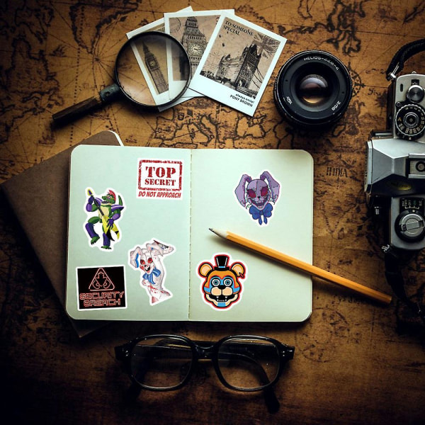 50 stk. Five Nights At Freddy's Stickers Pack Vandtætte mærkater til vandflasker, laptop, telefon, skateboard, bagage