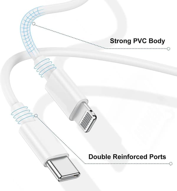 Usb C til Lightning Kabel 2m, 2-pak iPhone Opladerkabel 2m til Apple Usb C Oplader Z