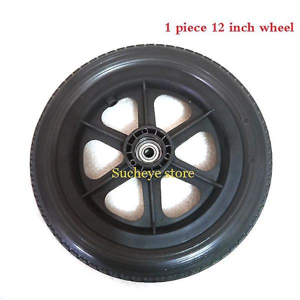 12 tommer kørestolshjul 12 1 / 2x2 1 / 4 Pu dækpumpefrihjul Manuelt kørestolsbaghjul Black