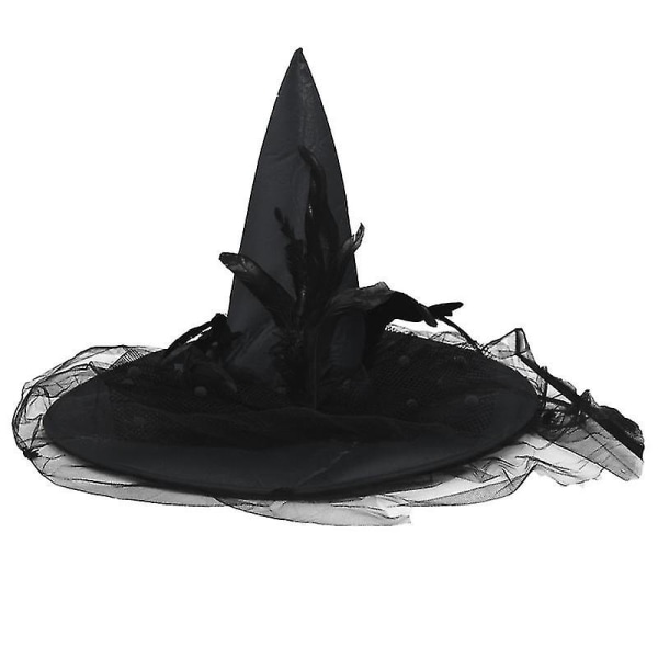 Halloween Kvinders Hekse Hat Til Halloween Kostume Fest Karneval Dekoration black