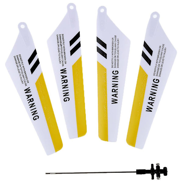 Komplet sæt reservedele til S107 RC helikopter, hovedblade, hovedaksel, haledekorationer, halestøtter, , gearsæt, Connect Buckle-Yellow Set- Yellow