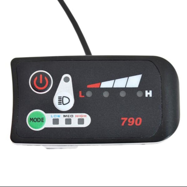 Intelligent LED 790 Visning af Elcykel Digital Computer Panel Elcykel Speedometer, 24V Black