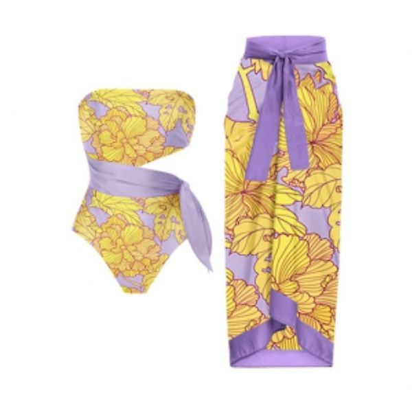 Women's Vacation Europeisk og amerikansk Y12-drakt Todelt bikinisett M