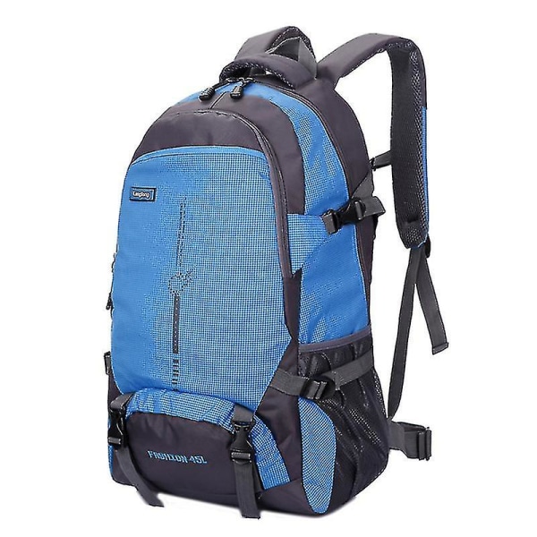 25/45l Utendørs Sport Fjellklatring Ryggsekk Vanntett Vandring Vandring Camping Sekk Reise fritidsvesker Blue-45L