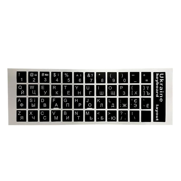 3kpl Ukraine Language Ukrainian Keyboard Tarra Musta/kirkas tausta