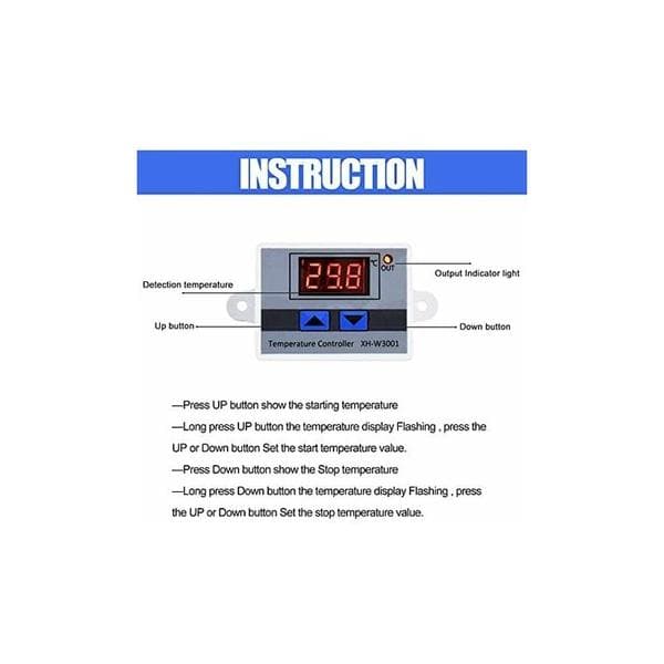 220V Digital Termostat Temperaturregulator Køling og Varme-FX-