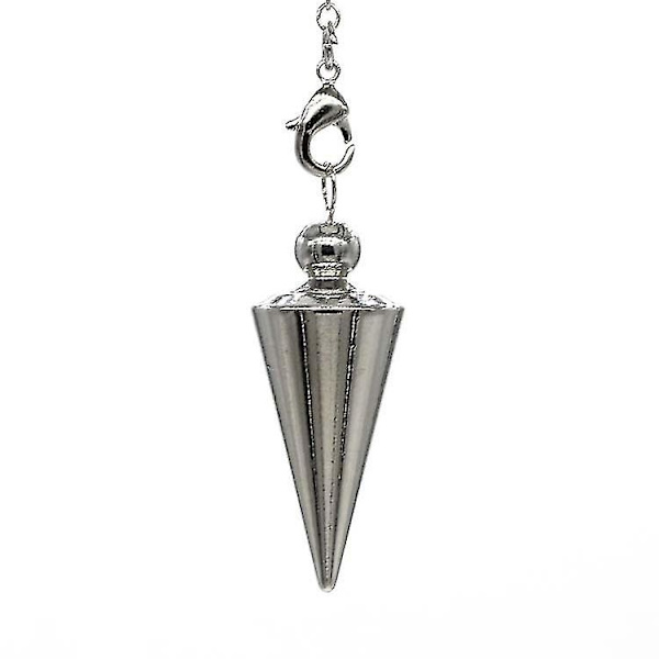 Kobber Spiritual Point Pendel For Divination Healing Dowsing Wicca Balancing Spiss Cone Pendel Pendel silver