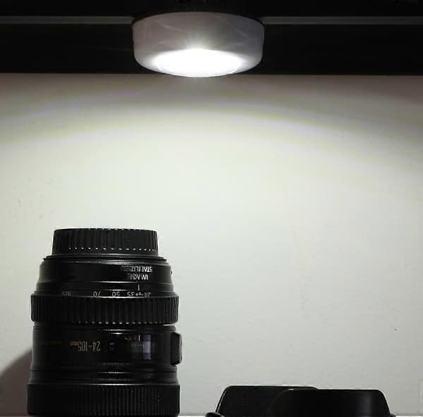 4 stk LED nattlys, LED berøringslys, selvklebende lys under skap