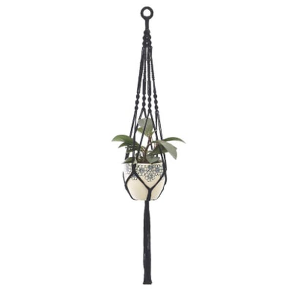 2 st Macrame Växt Hängare Hängande Planter Korg, Stil 4