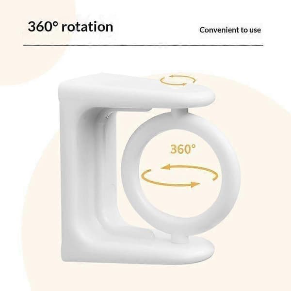 Självhäftande gardinstångsfäste 2-pack 360° rotation Hög vidhäftning Skadefri för kök badrum väggmontering one size