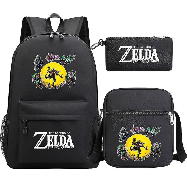 Kingdom Of Zelda Teenage Student Schoolbag Set Tears Of The Game Print: Ryggsekk, skulderdress for menn og kvinner 4