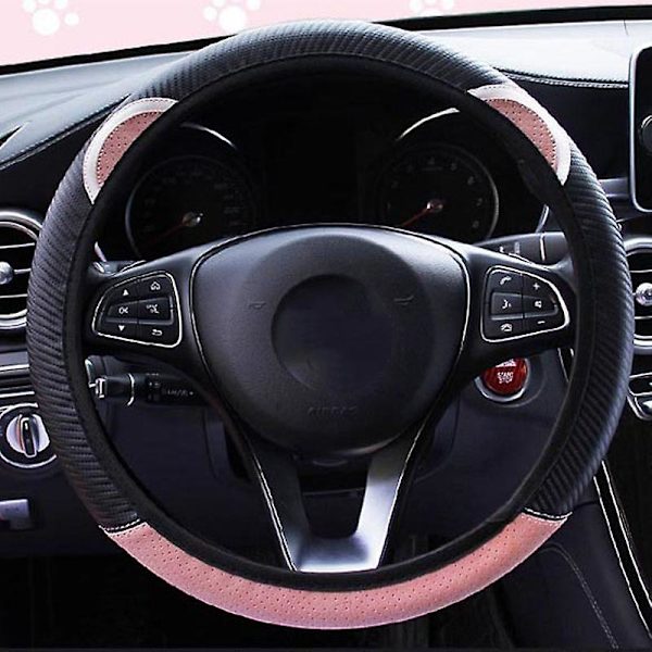 Söt Tecknad Katt Öron Cover För Kvinnor Universal Bil-styling Rattskydd Autodekoration Tillbehör - Rattskydd Red