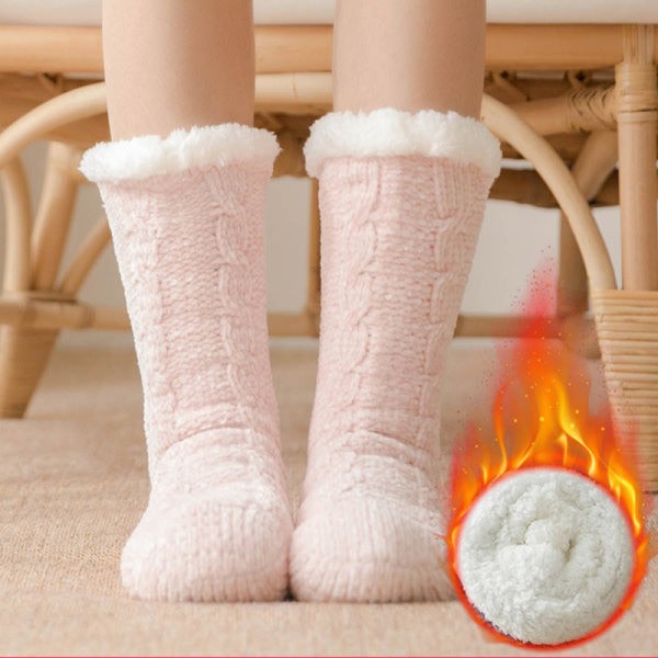 Varme hjemmesko varme fødder indendørs hjemmesko 1 stk Pink