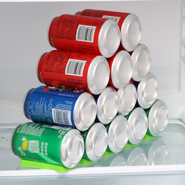 Øldåse Anti-udskridningspude Silikone Drikkedåser Holder Køleskab Anti Roll Mat Drikkevarer Stativ Opbevaring Værktøj Organizer Vinflaskeholder| | Green