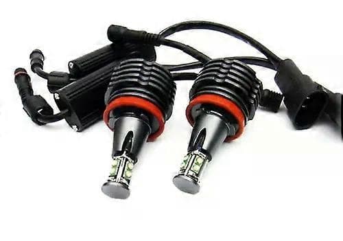 nye 2x gule LED Angel Eye frontlys Halo Ringlys DRL H8 pære 80W Canbus For E90 E92 E82 E60 E70 E71