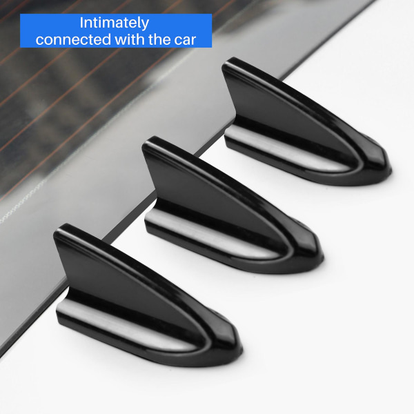 6stk Black Car-style Pp Takfinner Spoiler Wing Kit Vortex Generator