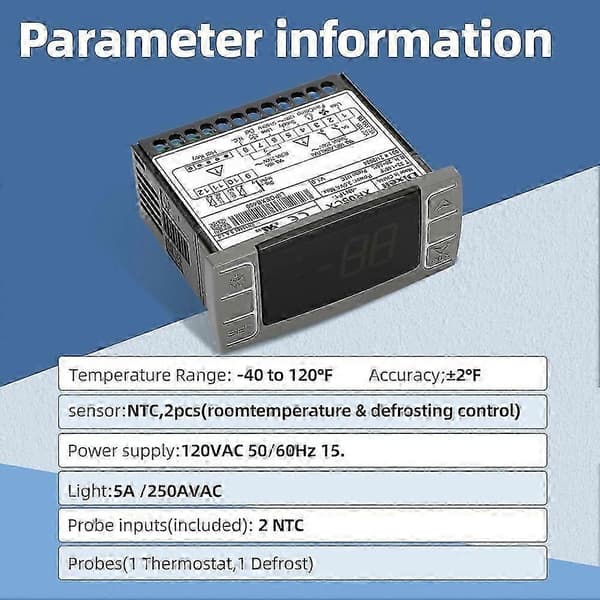 XR06CX-4N1F1 temperaturkontrollere, programmerbar digital termostat med sensorprobe