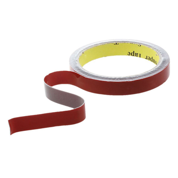 2 Stk Rød Stærk Permanent Dobbeltsidet Super Sticky Foam Tape Rulle Til Bil Bil - 15mmx3m & 20m