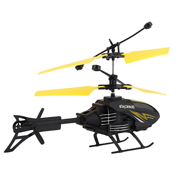 Mini RC Infraröd induktionsfjärrkontroll RC Toy 2CH Gyro Helikopter RC Drone Yellow