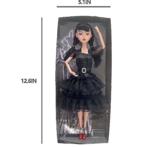 Keskiviikko Addams Dolls Pehmolelut, Liikkuvat Keskiviikko Adams Dolls lapsille Black Sari Dress