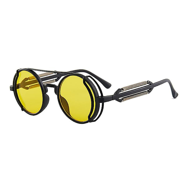 Retro Classic Steampunk Aurinkolasit Uv400 Pyöreä Kehys Design Värilliset Linssit Lasit Silmälasit Goottilaiset Miehet Naiset Aurinkolasit Steampunk| | 4