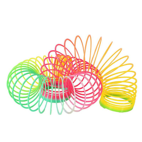 Rainbow Circle Morsomt sammenleggbart leketøy Materiale Spring Coil Barnas kreative magi Fest Morsomt verktøy Fargerik elastisk pennholder