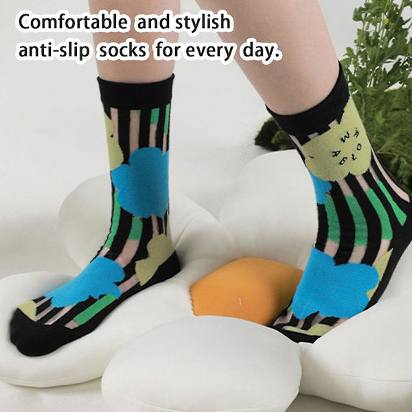 Damstrumpor i ull, sommargenomskinliga tunna mesh spets elastiska Jacquard kristallglasstrumpor