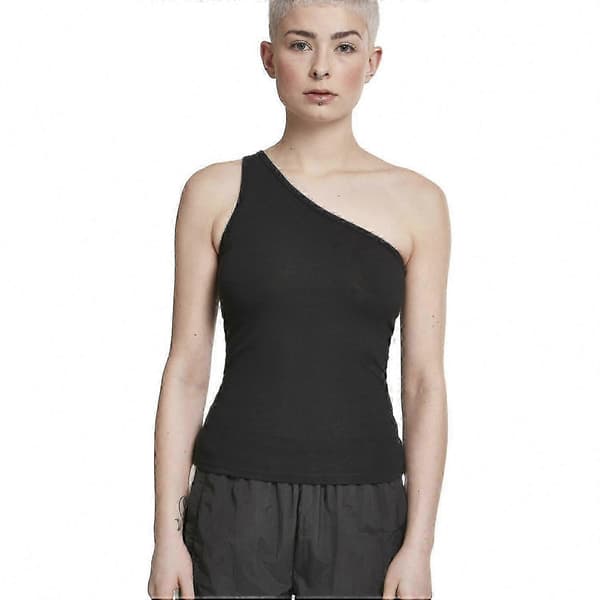 Asymmetriskt stretchlinne för dam Black S