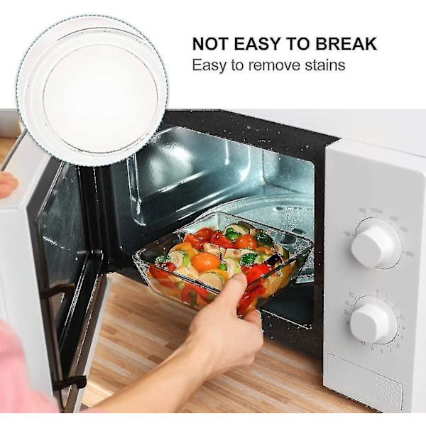 Universal pladespiller i mikrobølgeglas med stativ, 245 mm/24,5 cm/9,65 tommer