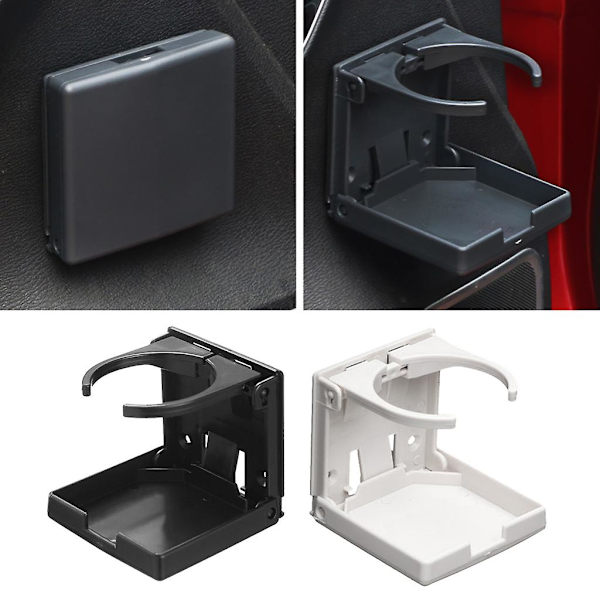 Universal kokoontaittuva kuppiteline tölkkien CAN säädettävä auton vesipulloteline juomakuppiteline autolle kuorma-autolle rv pakettiautolle - juomatelineet Black