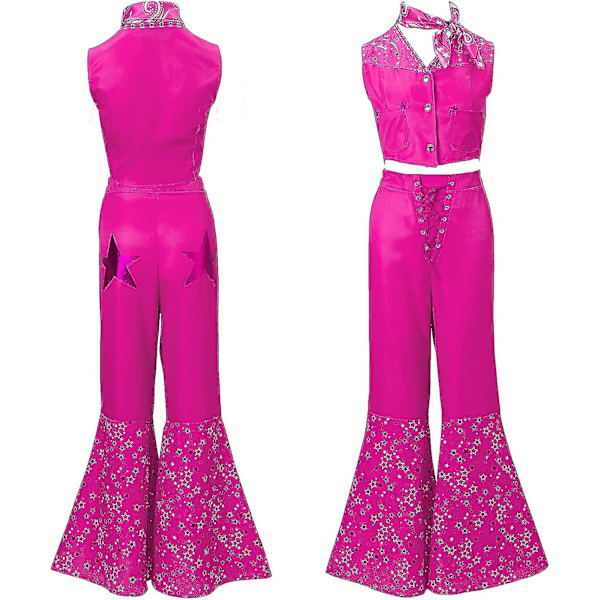 Piger Barbie Kostume Pink Kjole Kvinder 2023 Film Cosplay Kjoler Dukke Narbie Kostume Rose XL