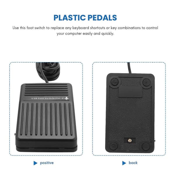 PC USB -jalkapedaali näppäimistölle Black