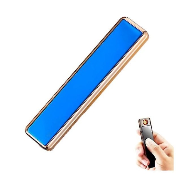 Vindtett USB Arc Lighter, Giger Lighter, Slim Profile Coil Lighter blue