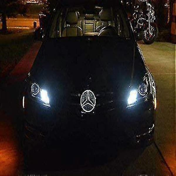 Bil Front Grill LED Emblem Lys Til Bz Belyst Logo Stjerne Mærke W12610143