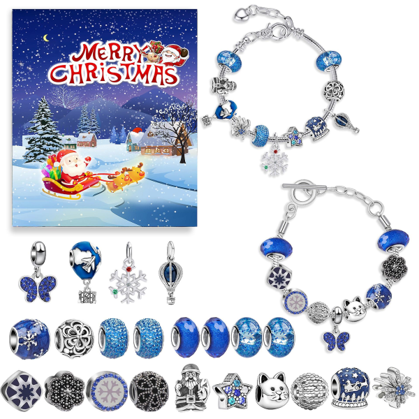 Jul adventskalender Armbånd Smycketillverkning Kit 2023 Girls DIy Craft