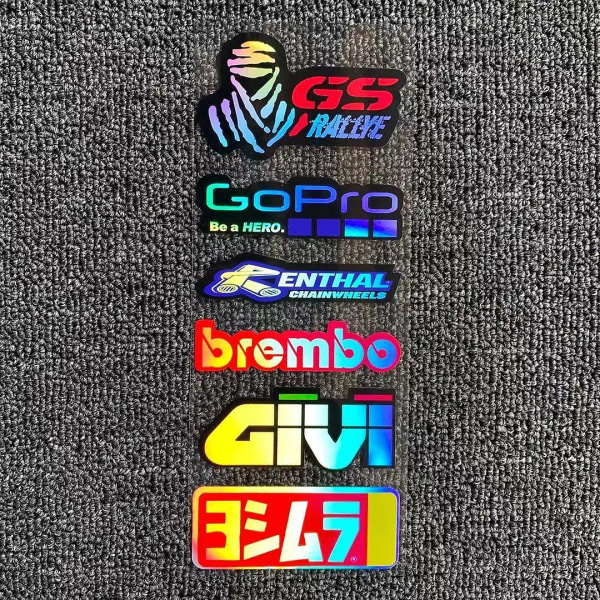 Reflekterende Motorcykel Hele Sæt Decals Tank Stickers Til Kawasaki Ninja Yamaha Tmax Honda Suzuki Størrelse: 8cmx22cm - Decals &amp; Klistermærker 90