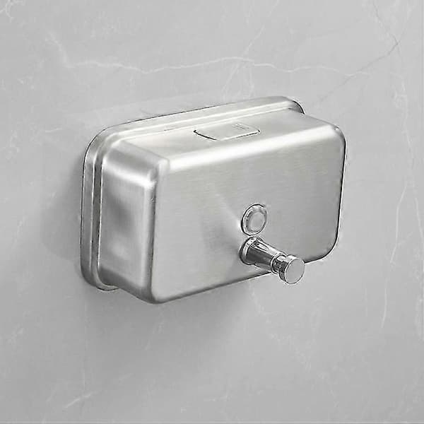 1200 ml Tvåldispenser Väggmonterad Handtvåldispenser i Rostfritt Stål Silver