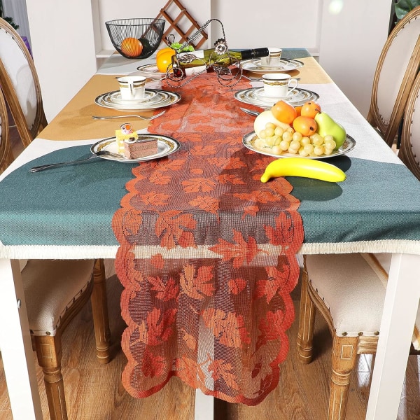 5 st Thanksgiving Day bordslöpardekorationer set 13 X 72