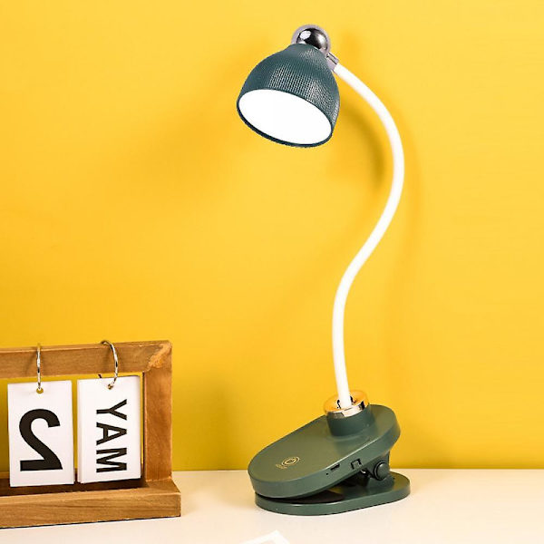 Skrivbordslampa Clip On Lamp, skrivbordslampa för hemmakontor, 3 dimbar ljusstyrka Läslampa, Ring Light Light för sänggavel Dator Videosamtal (ovanligt)