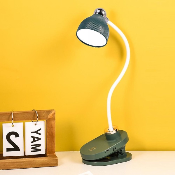 Skrivebordslampe Clip On Lamp, skrivebordslampe til hjemmekontor, 3 dæmpbar lysstyrke læselampe, Ring Light Light til sengegavl Computer Videoopkald (ualmindelig)