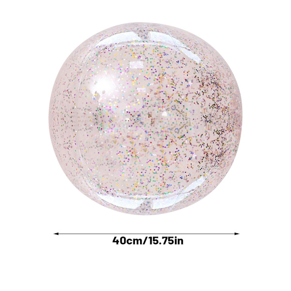 Beach Ball Pool Leker Baller Giant Confettis Glitrer Oppblåsbar Clear Beach Ball B One Size