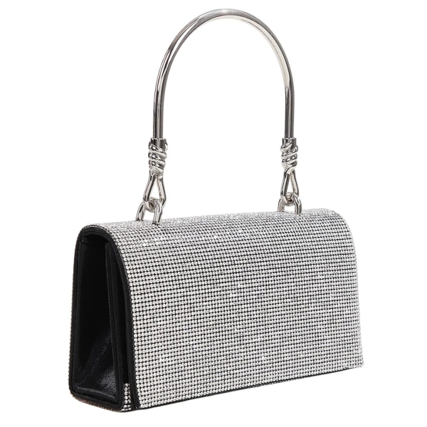 Dame clutch med rhinestones - Glitter Evening Bag Crossbody Bag Elegant kjede til fest, bryllup svart